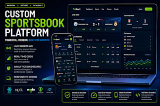 create a responsive sportsbook website and sports web app, sports web platform