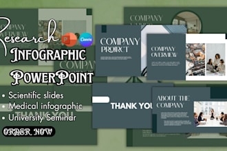 medical academic, scientific research infographic powerpoint poster presentation