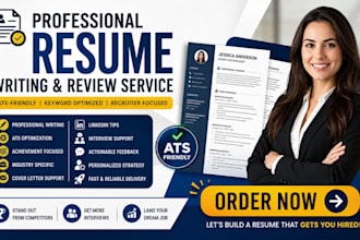 write, review and optimize ats friendly resume and CV as a writing expert