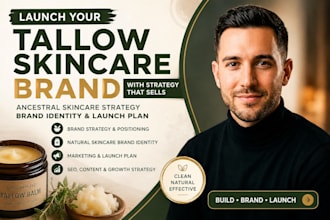 provide ancestral skincare strategy, tallow brand identity and launch plan