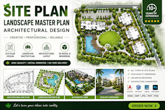 design professional site plan, master plan, floor plan