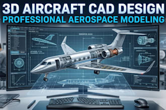 create professional aircraft cad models and 3d designs