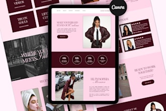 design a ugc portfolio website in canva