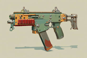 create weapon design and illustration