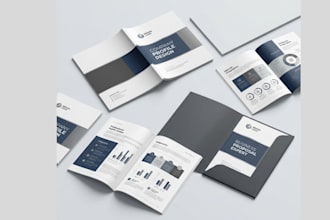 design modern company profile brochure and business proposal