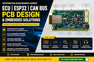 automotive pcb design ecu, esp32, can bus and vehicle electronics expertize