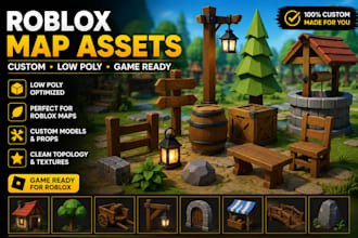 create roblox game assets and map props