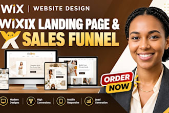 design wix website, wix studio, wix sales funnel for lead generation