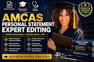 edit and perfect your medical school,college admission,amcas personal statement