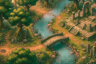 create custom pixel art tileset for platfomer, rpg, topdown, and game assets