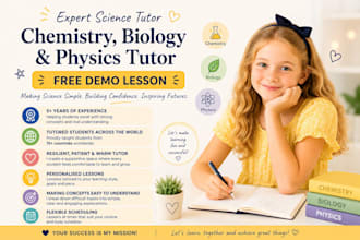 be online chemistry tutor, general chemistry tutor, physics and science tutor