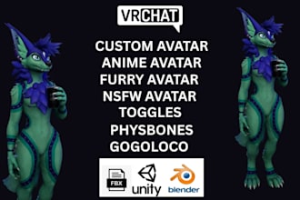 design custom vrchat avatar nsfw vrchat ibs vrm and vseeface