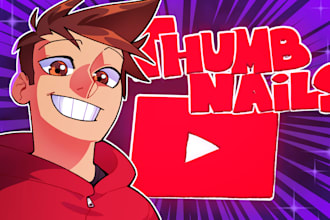 draw eyecatching cartoon, anime thumbnails for youtube