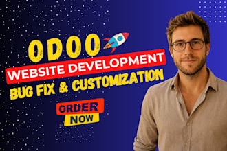 develop odoo website design, fix odoo bugs and error, create custom odoo modules