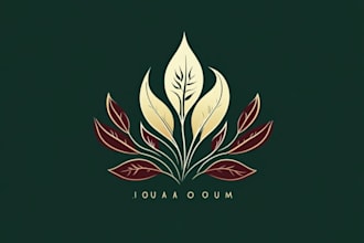 design elegant botanical logo illustration