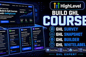 build ghl course ghl survey ghl snapshot ghl builder ghl whitelabel