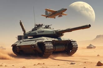 draw scifi tank, airplane, futuristic car, aircraft military