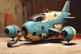 draw  and model a detailed sci fi spaceship or starship