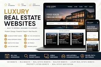 design a luxury real estate website with idx mls integration