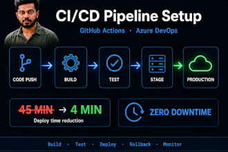 build cicd pipelines using github actions or azure devops