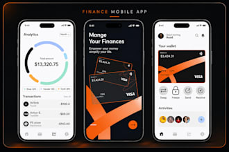 a modern fintech mobile app UI UX with clean and user friendly interface