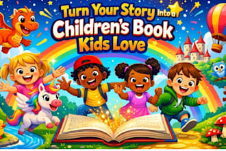 draw children book illustration and children book illustration, kdp picture book