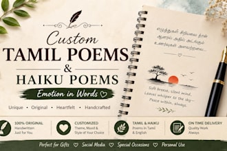 create tamil haiku and short poems