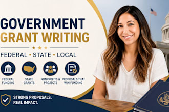 federal and state government grant writing services for nonprofits, projects
