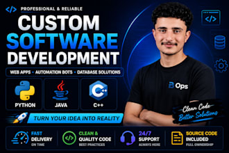 code python java cpp web database automation bot programming project developer