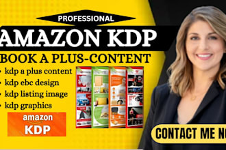 design amazon kdp a plus content, ebc design, listing images and infographics