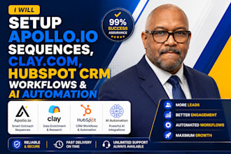 setup hubspot CRM workflows apollo sequences clay automation integrations