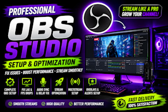 setup obs for streaming and fix lag audio delay and fps issues