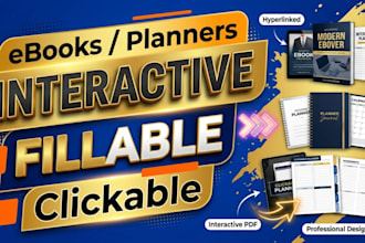 create fillable PDF form, editable interactive PDF and workbook