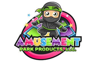 make bright colorful fun logo for family entertainment parks