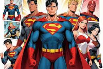 draw  amazing superhero character