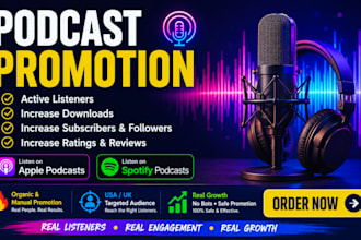 spotify promotion apple podcast marketing organic listeners