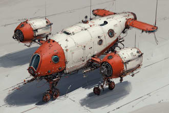 do  custom spaceship sci fi steampunk nft