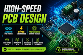 design high speed pcb arduino pcb and power electronic circuit
