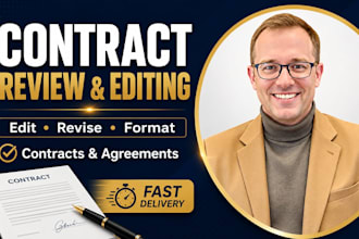 professionally review, edit and format your contracts and agreements