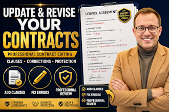 update revise and professionally edit your contract agreement