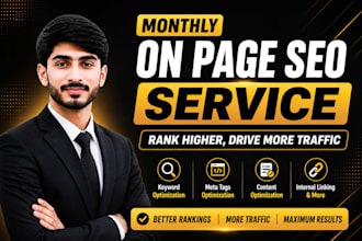 do complete monthly on page SEO optimization for higher google rankings fast