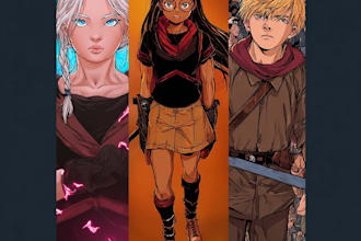draw manga comic book pages and graphic novel art