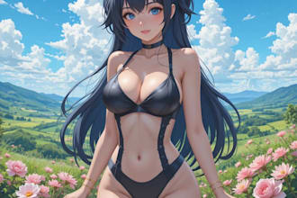a pinup art of your anime waifu or any female character