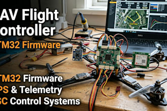 build uav flight control systems with stm32 firmware, gps navigation, telemetry
