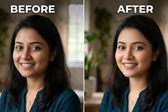 provide you 2 images retouching