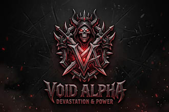 design a dark and powerful villain style logo for your brand