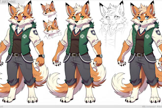 draw furry art, fursona, original