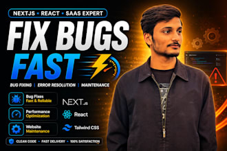 fix bugs errors and issues in nextjs react or saas website