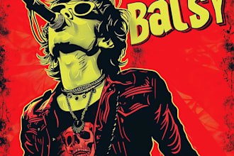 draw an artwork for your band or brand merchandise