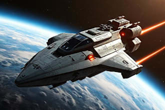 draw high quality spaceship concept